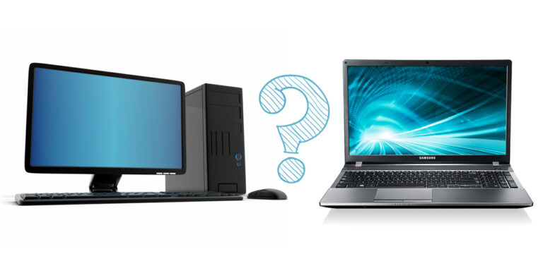 What is the difference between a desktop computer and a laptop?