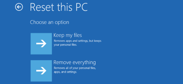 Does a computer Reset delete everything?