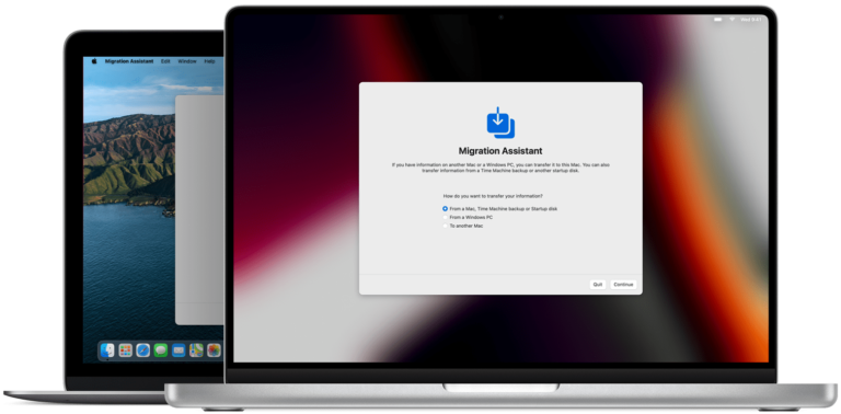Sletter migrationsassistent gammel Mac?