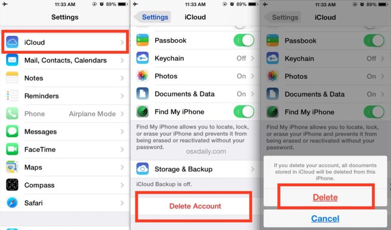 Does resetting iPhone delete iCloud?