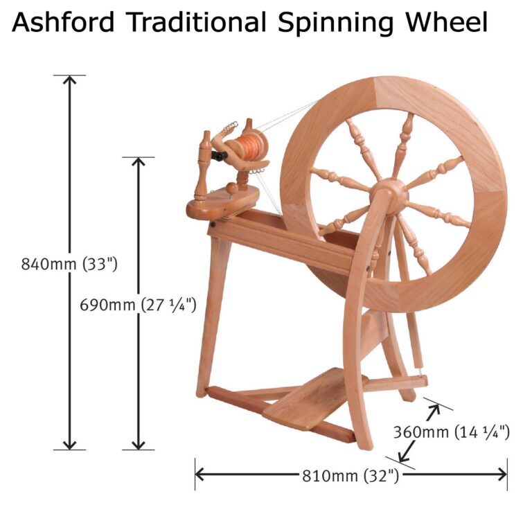 How big is a spinning wheel?