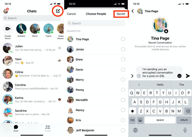 How can I tell if my partner is messaging in secret on Messenger?