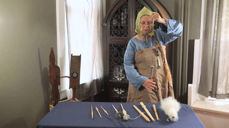 How did Vikings spin wool?