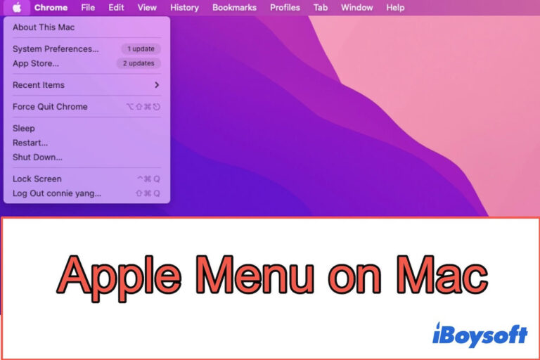 How do I access Apple menu?