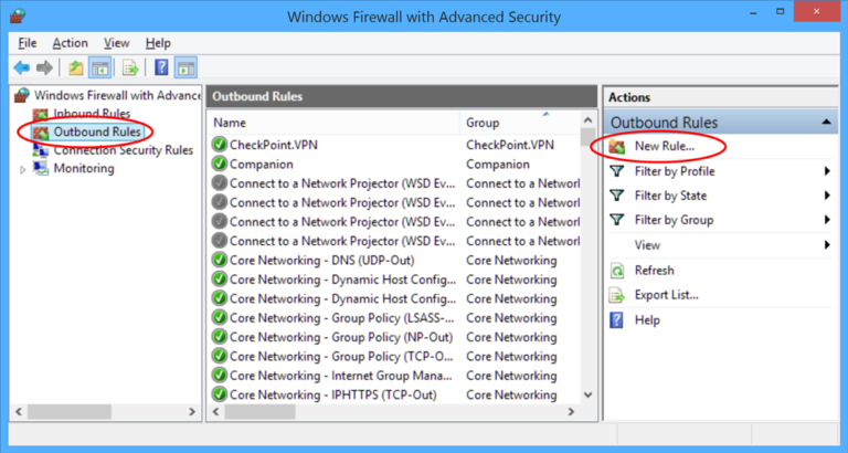 How do I block illustrator in Windows Firewall?