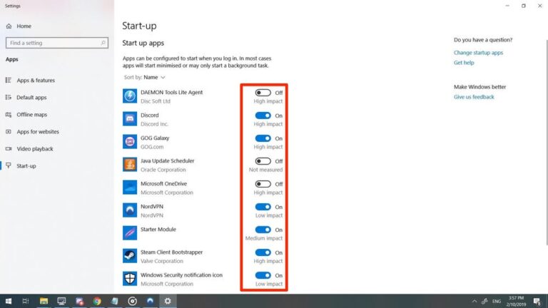 How do I change what programs run at startup?
