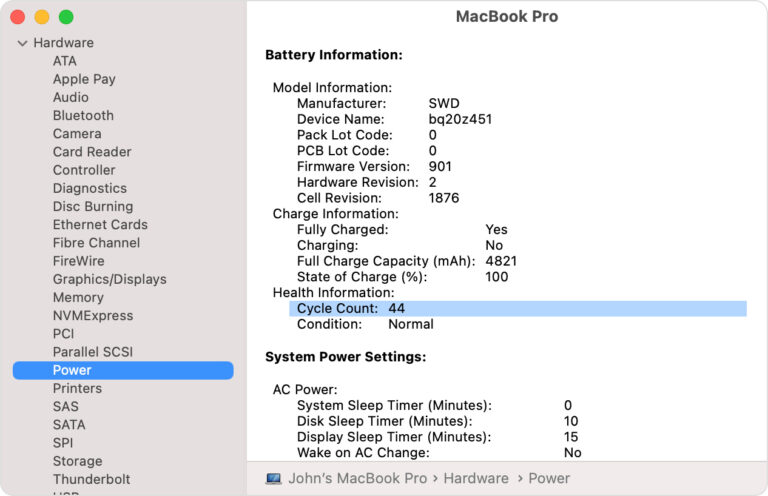How do I check the health of my MacBook Pro?