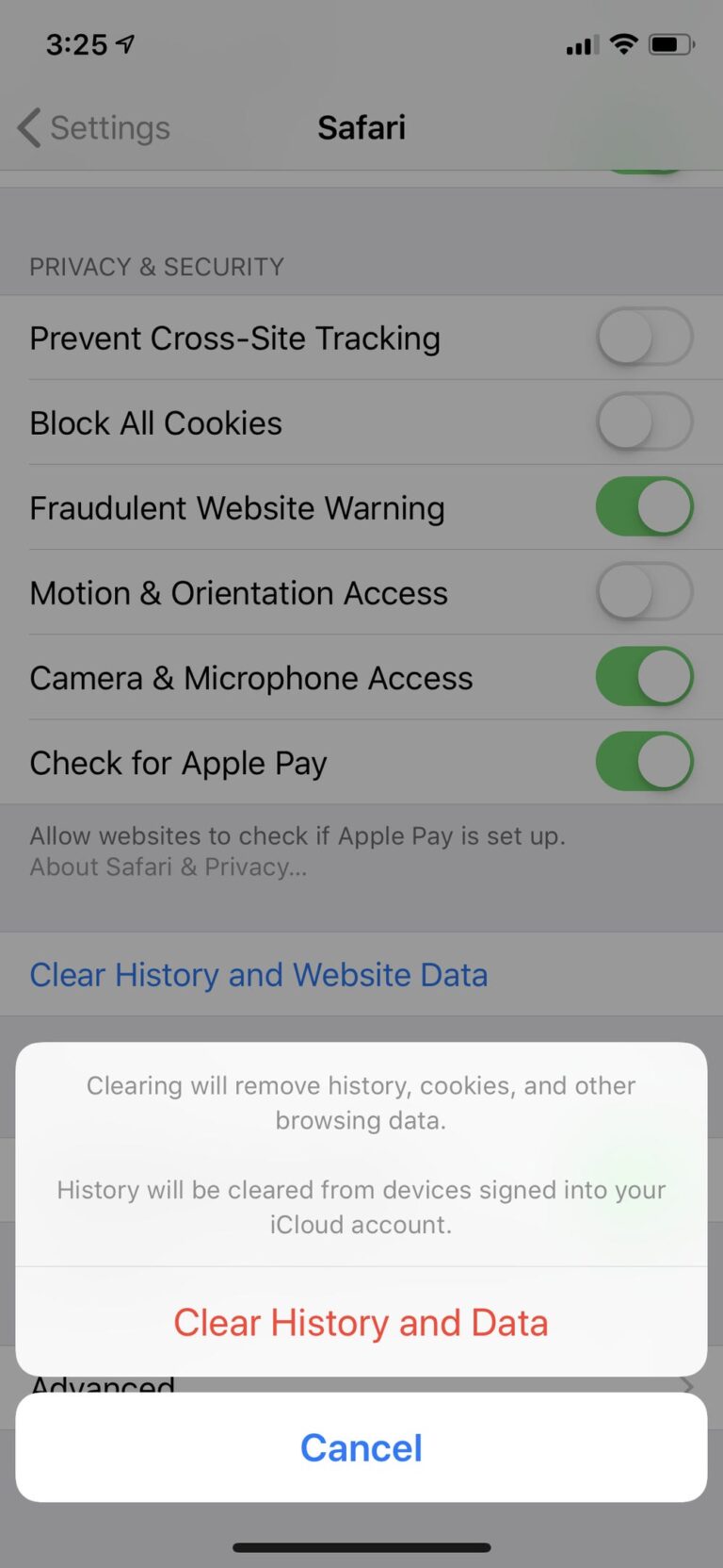 How do I clear a virus from my iPhone?