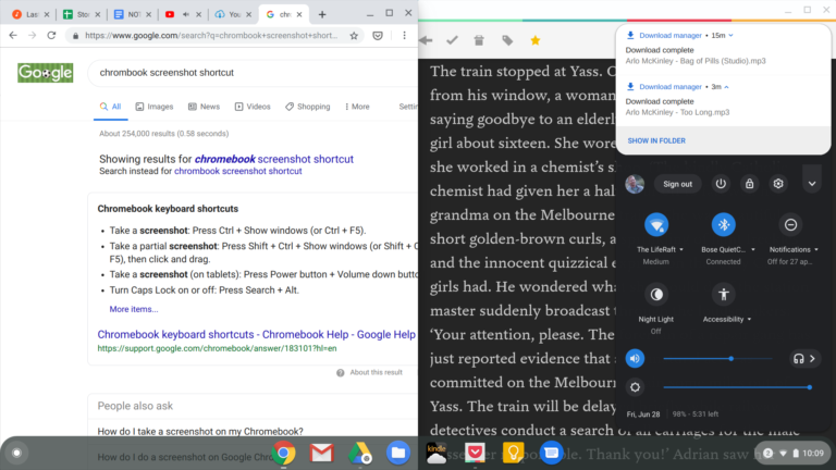 Hvordan rydder jeg downloadmeddelelser på Chromebook?