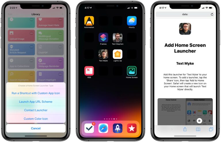 How do I create a custom shortcut icon?
