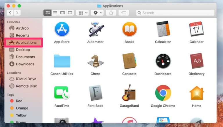 How do I find Applications on my Mac?