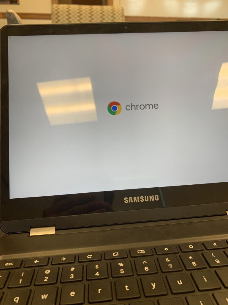 How do I fix a stuck chrome screen on my Chromebook?