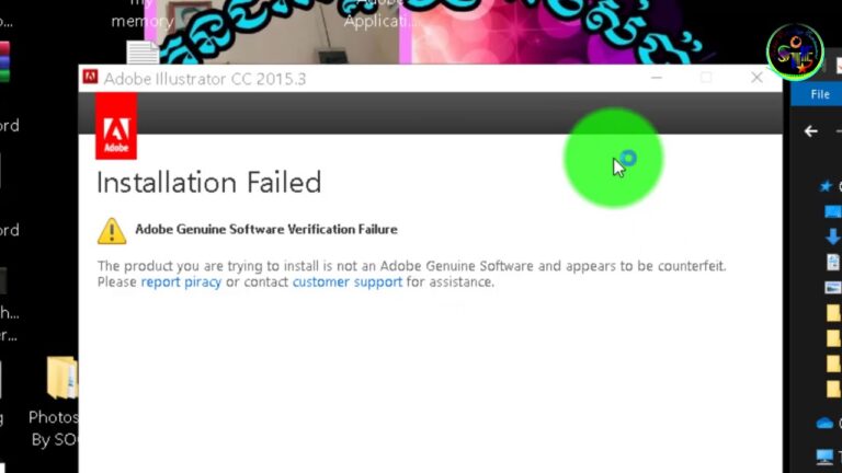 How do I fix Adobe genuine software verification failure?
