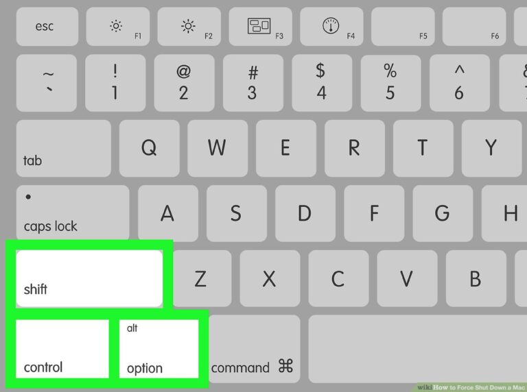 How do I force my Mac to turn off without the power button?