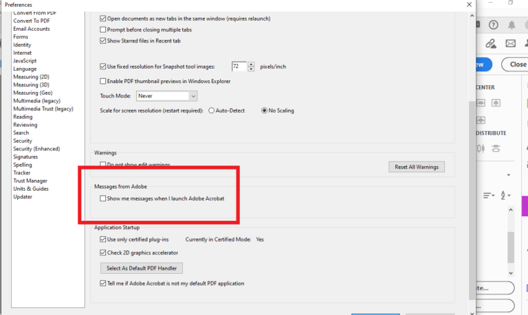 How do I get rid of Adobe Reader pop ups?