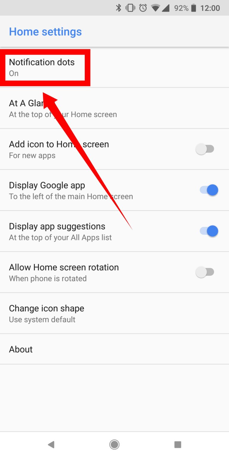 How do I get rid of dot notifications?