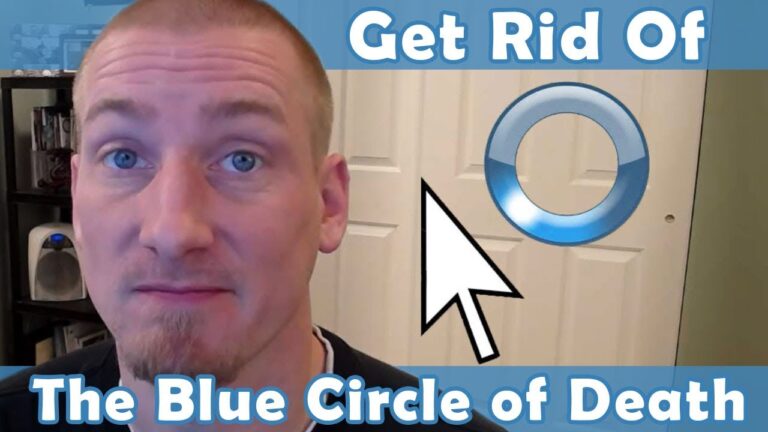 How do I get rid of the blue circle on my computer?