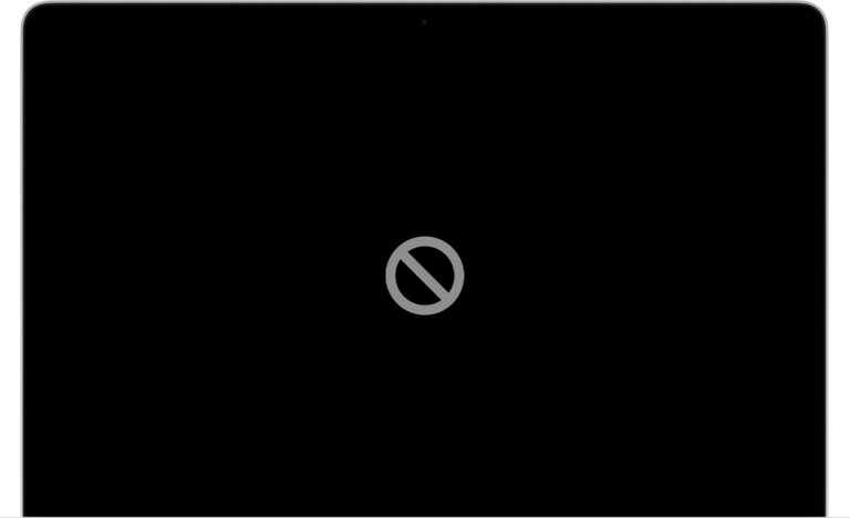 How do I get rid of the circle with a line through it on my Mac?