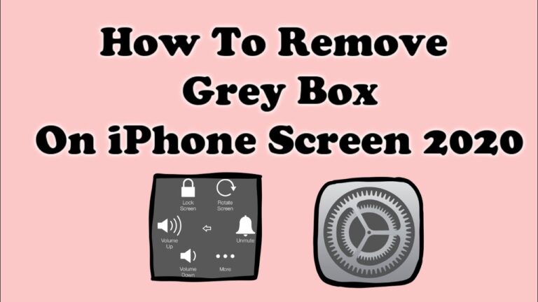 How do I get rid of the grey box on my iPhone 11?