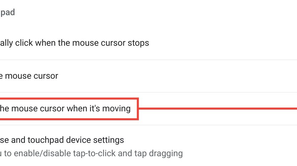 How do I get rid of the red circle around the cursor on my Chromebook