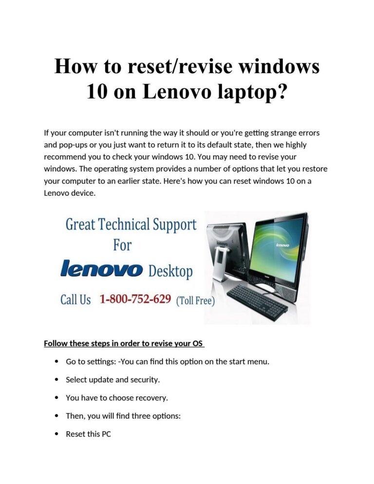 Hvordan nulstiller jeg mit Lenovo-skrivebord Windows 10?