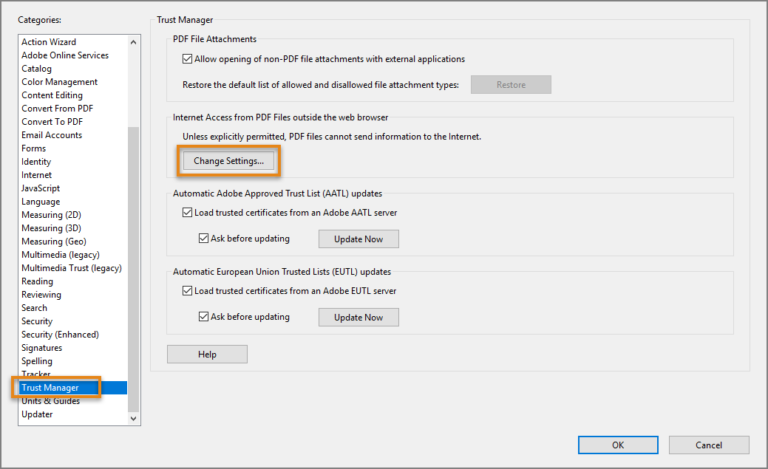 How do I stop Adobe Acrobat from connecting to the Internet?