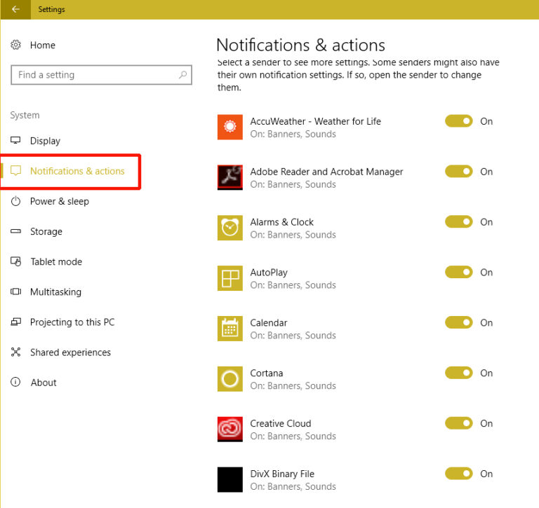 How do I turn off Adobe Acrobat notifications?