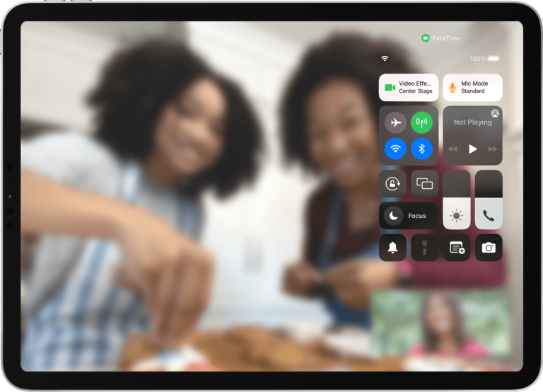 How do I turn off center stage on my iPad?