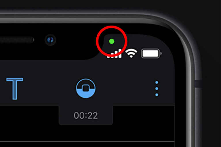 How do I turn off the green dot on my iPhone?