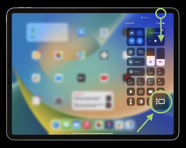 Hvordan slår jeg scenemanager til på iPad?