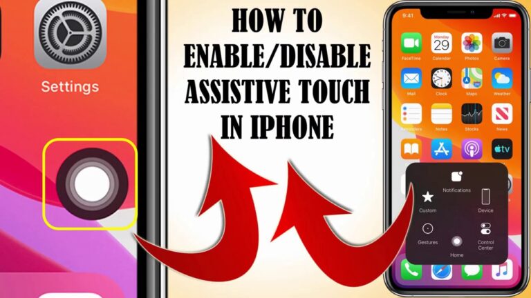 How do I turn on the circle on my iPhone?