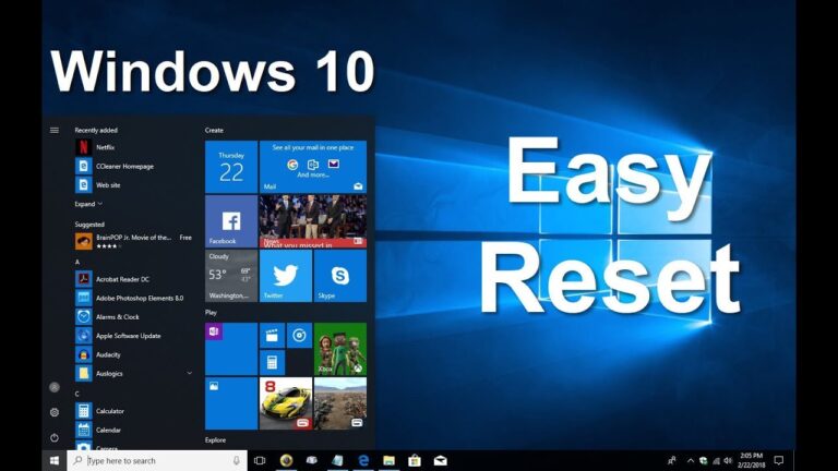 How do I wipe my laptop and Reset everything?