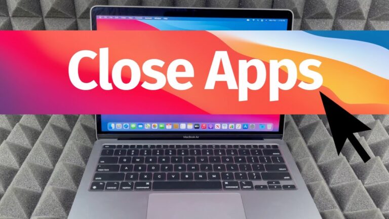 How do you close applications on a Macbook Air?