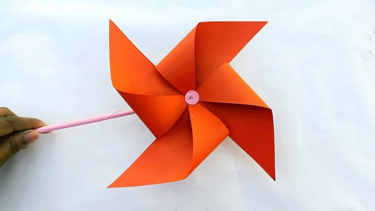 How do you make a wind pinwheel?