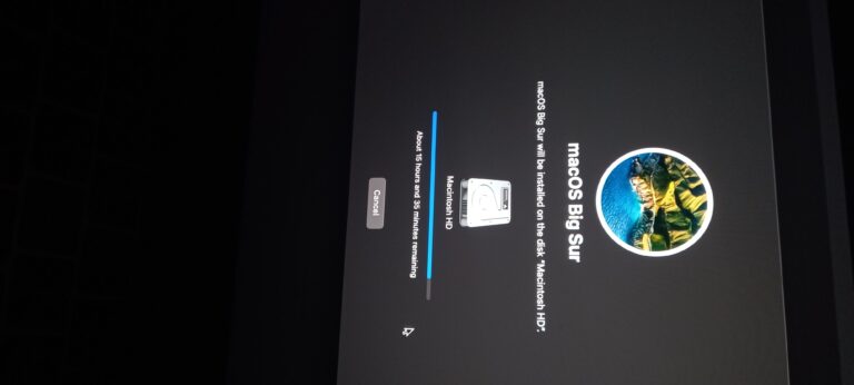Hvor lang tid tager det at geninstallere macOS Big Sur?
