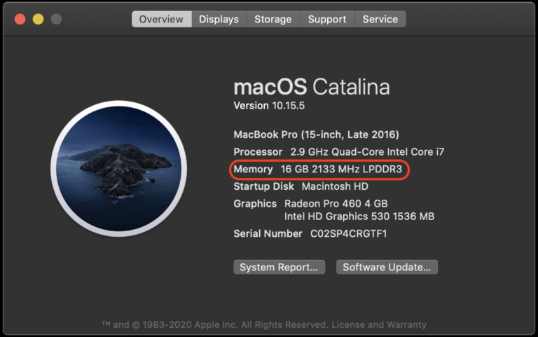 How much RAM does Catalina need?