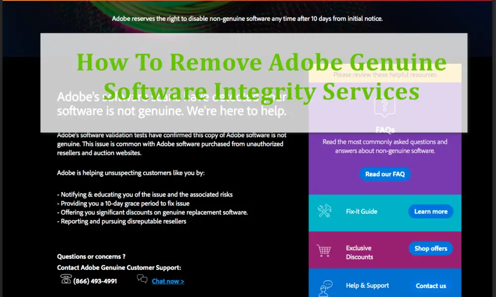 How to fix Adobe genuine software integrity service not working on ...