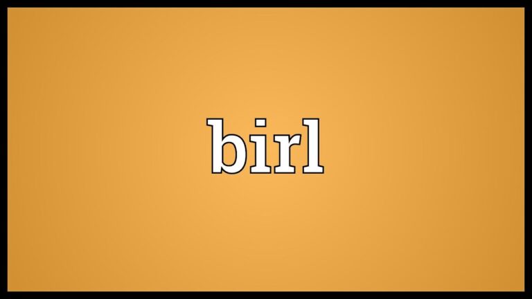 Är BIRL ett riktigt ord?