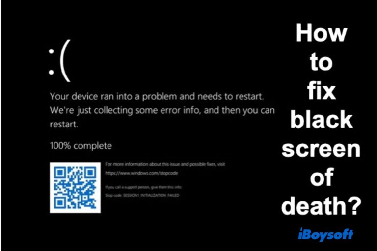 Is black screen of death fixable?