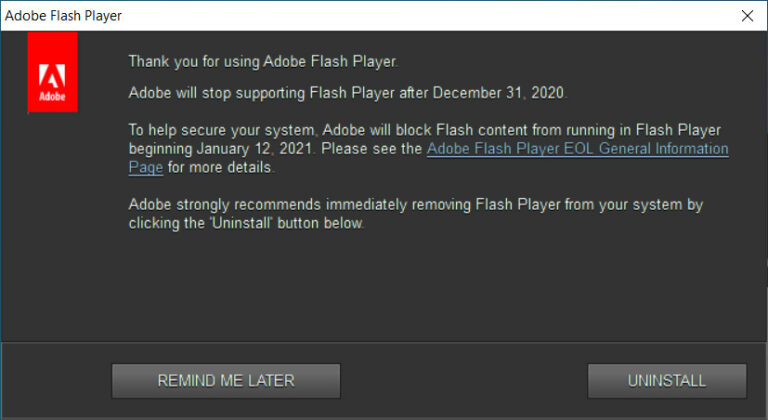 Should I uninstall Adobe Flash?