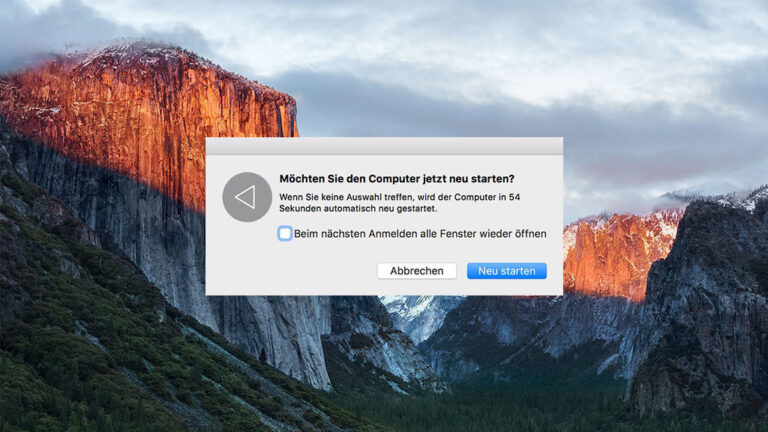 Was passiert wenn ich mein MacBook neu starte?