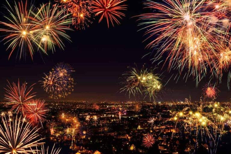 What are the pretty fireworks called?