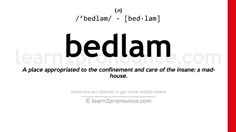 Vad betyder bedlam?