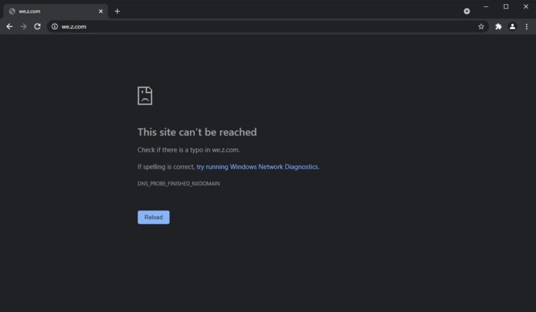 What causes DNS_PROBE_FINISHED_NXDOMAIN?