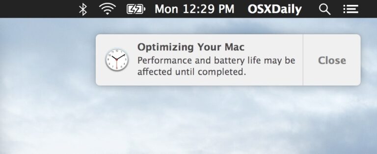 What does optimizing your Mac mean?