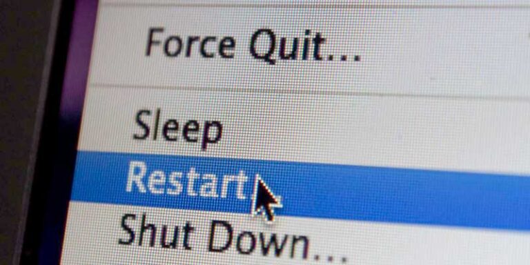 What happens if you reboot your laptop?