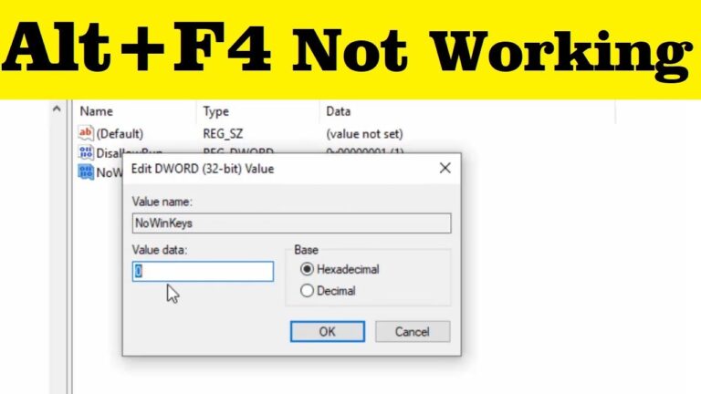What happens when Alt F4 doesnt work?