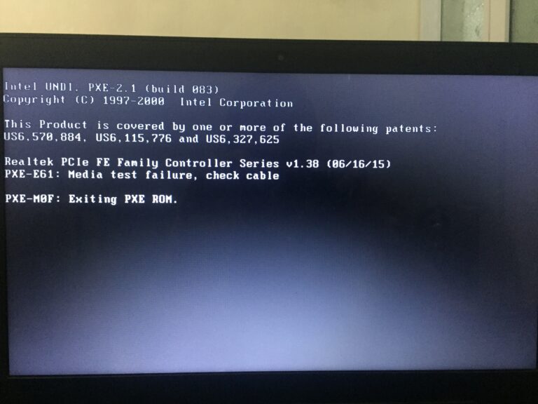 What is a booting error?