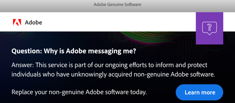 What is Adobe genuine used for?