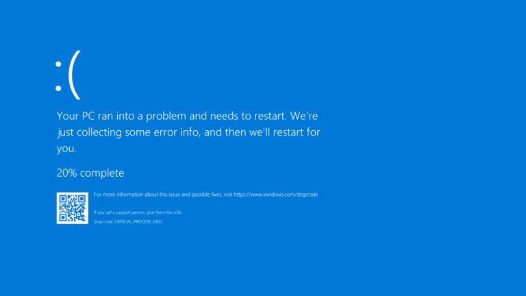 What is blue screen?
